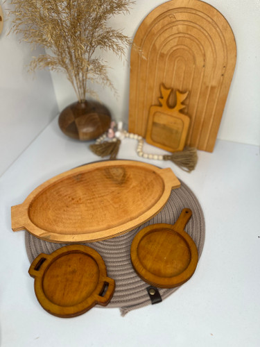 ست سه تیکه صبحانه خوری چوبی