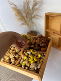باکس ۴خانه چوبی دسته دار مزه خوری