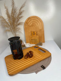 سرو شیار دار مربع گوشه قلبی چوبی ضد آب