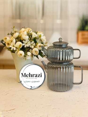 📌 پیرکس -کتری قوری دودی شیاردار