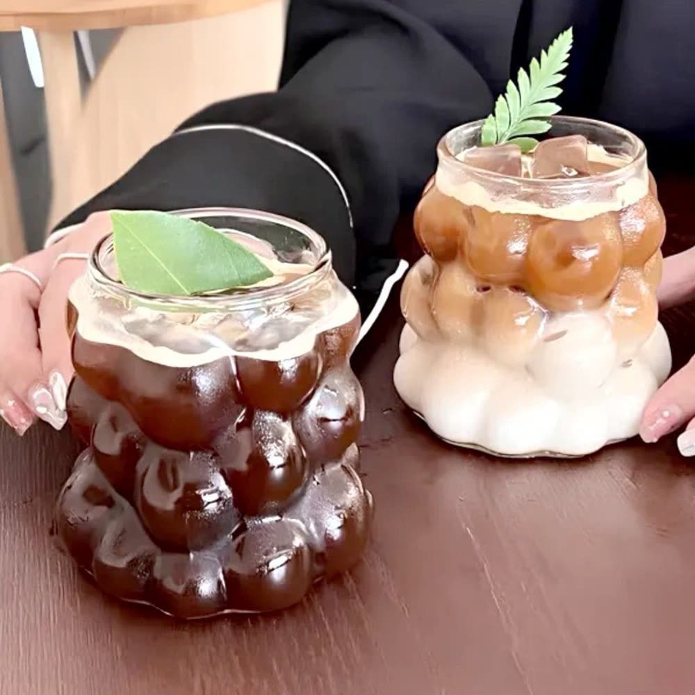 لیوان حبابی شیشه‌ای